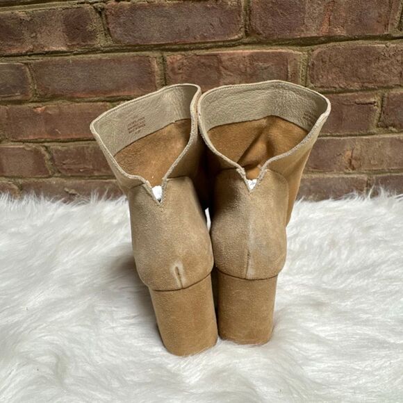 Matisse Women’s Tan Leather Suede Open toe Block Heel Bootie Sz 9.5 NEW - Picture 4 of 8